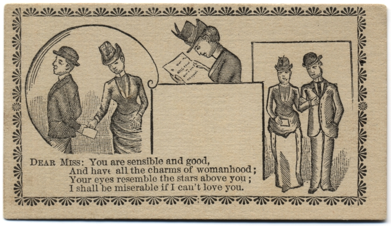 Illustration for article titled Young People Used These Absurd Little Cards to Get Laid in the 19th Century